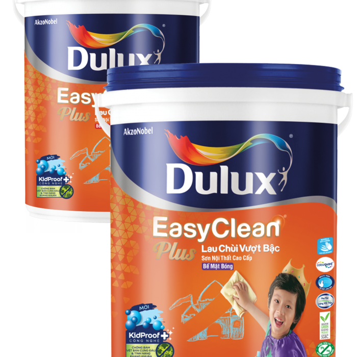Dulux EasyClean Plus lau chùi vượt bậc – Bề mặt bóng