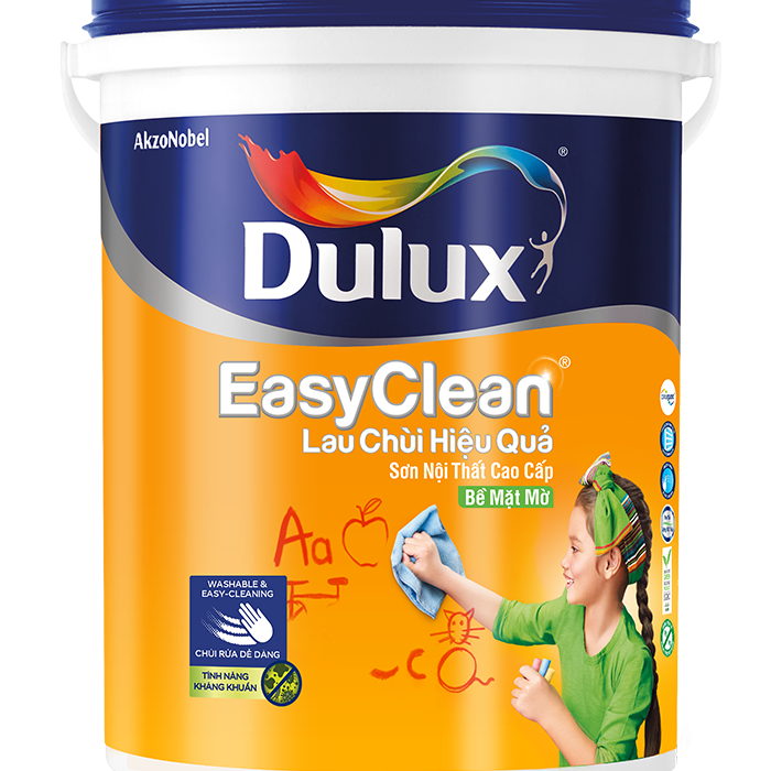 Sơn nội thất Dulux EasyClean Lau chùi hiệu quả – Bề mặt mờ