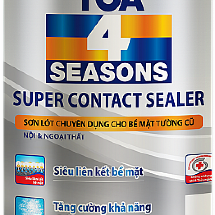 Sơn lót chuyên dụng cho bề mặt tường cũ nội và ngoại thất TOA 4 Seasons Super Contact Sealer